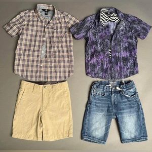 Volcom H&M Spring Boys Kids Size 5 Clothing Lot Bundle Outfits Shirt Shorts